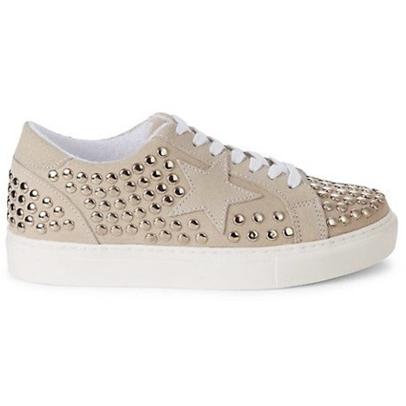 Steven by Steve Madden Tan Studded Pact-S Suede Sneakers - Picture 2 of 9
